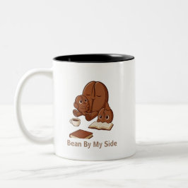 Boon aan mijn zijde koffieboon familie Vaderdag Tweekleurige Koffiemok