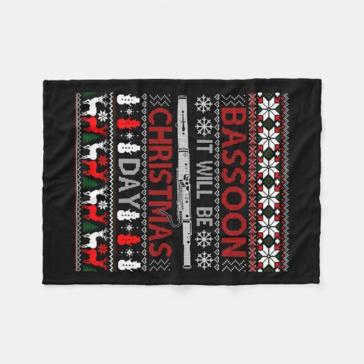 Boon Het wordt kerstdag cadeau Ugly Xmas Fleece Deken (Voorkant (Horizontaal))