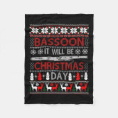 Boon Het wordt kerstdag cadeau Ugly Xmas Fleece Deken (Voorkant)