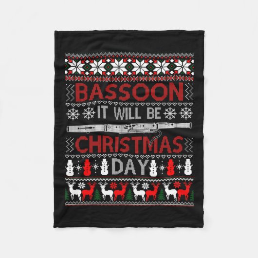 Boon Het wordt kerstdag cadeau Ugly Xmas Fleece Deken (Voorkant)