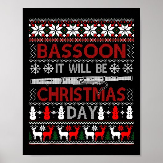 Boon Het wordt kerstdag cadeau Ugly Xmas Poster (Voorkant)