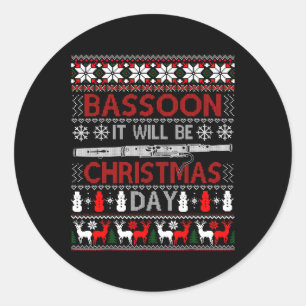 Boon Het wordt kerstdag cadeau Ugly Xmas Ronde Sticker
