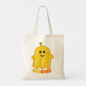 Boonana Banana Ghost Funny Scary Cute Halloween Co Tote Bag (Achterkant)