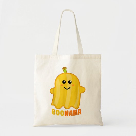 Boonana Banana Ghost Funny Scary Cute Halloween Co Tote Bag (Voorkant)
