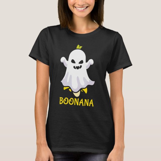 Boonana Banana Ghost Scary Cute Halloween Costume T-shirt (Voorkant)