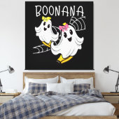 Boonana Cute Ghost Banana Halloween Canvas Afdruk (Insitu (Slaapkamer))