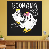 Boonana Cute Ghost Banana Halloween Canvas Afdruk (Insitu (Woonkamer))
