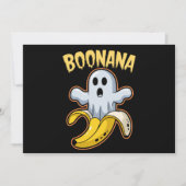 Boonana Cute Ghost Banana Halloween Kaart (Voorkant)