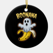 Boonana Cute Ghost Banana Halloween Keramisch Ornament (Voorkant)