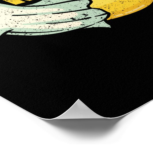 Boonana Cute ghost banana Halloween Poster (Hoek)