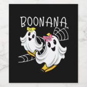 Boonana Cute Ghost Banana Halloween Wijn Etiket (Enkel label)