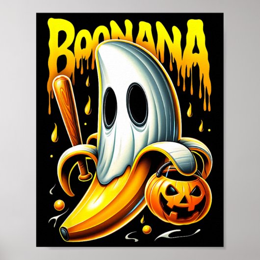 Boonana Ghost Nana Grappige Halloween Kostuumkunst Poster (Voorkant)