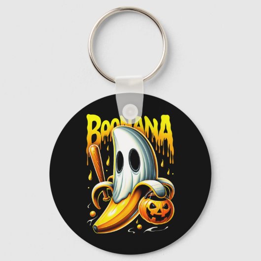 Boonana Ghost Nana Grappige Halloween Kostuumkunst Sleutelhanger (Voorkant)