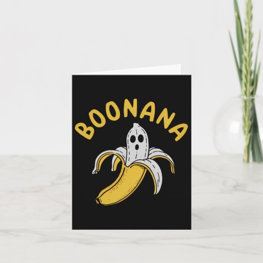 Boonana Grappig Skelet Binnenin Banaan Eigenzinnig Kaart (Voorkant)