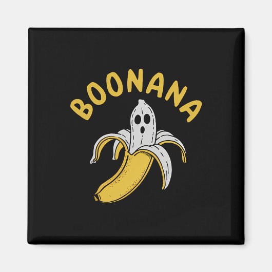 Boonana Grappig Skelet Binnenin Banaan Eigenzinnig Magneet (Voorkant)