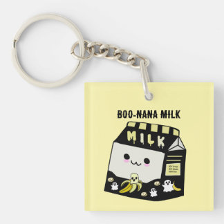 Boonana Melk Dubbelzijdige Acryl Sleutelhanger