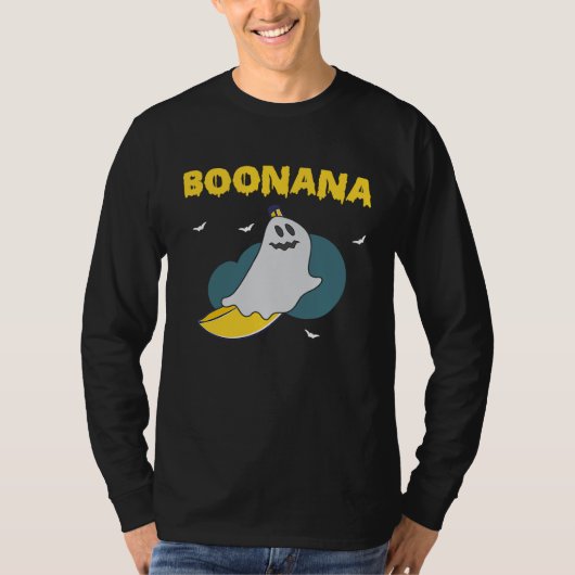 Boonana Scary Halloween Ghost Banana Costume T-shirt (Voorkant)