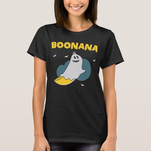Boonana Scary Halloween Ghost Banana Costume T-shirt (Voorkant)