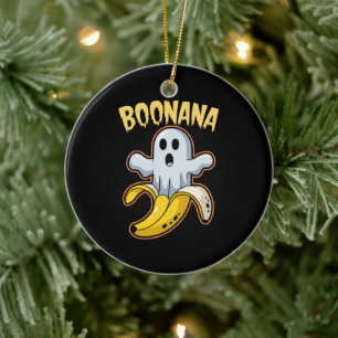 Boonana Schattig Geest Banaan Halloween Keramisch Ornament