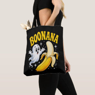 Boonana Schattig Geest Banaan Halloween Tote Bag