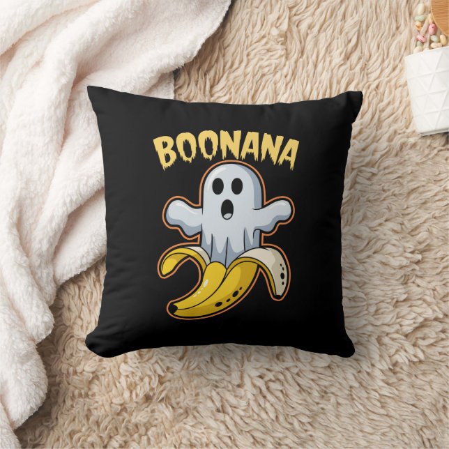 Boonana Schattige Geest Banaan Halloween Kussen (Deken)