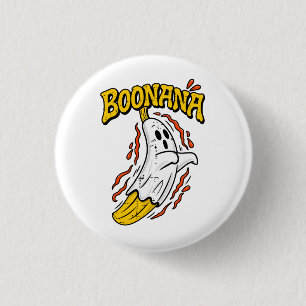 Boonana Schattige Geest Banaan Halloween Ronde Button 3,2 Cm