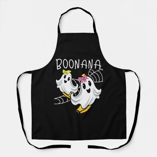 Boonana Schattige Geest Banaan Halloween Schort (Voorkant)
