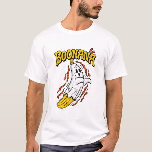 Boonana Schattige Geest Banaan Halloween T-shirt