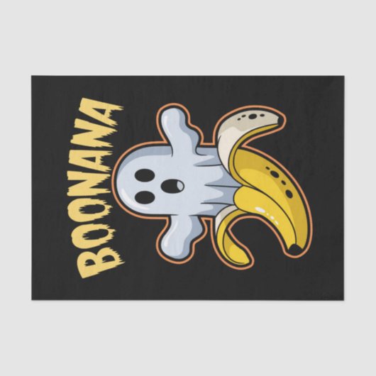 Boonana Schattige Geest Banaan Halloween Tissuepapier (Voorkant)