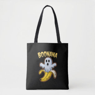 Boonana Schattige Geest Banaan Halloween Tote Bag