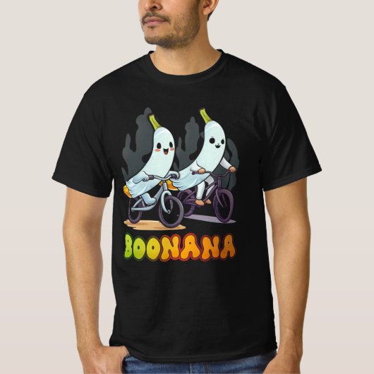Boonana Schattigee Ghost Banana Fietsen Fruit Hall T-shirt (Voorkant)