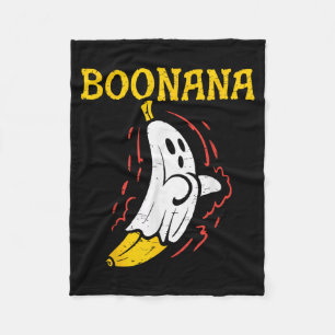 Boonana spook banaanhalloween griezelige woordspel fleece deken