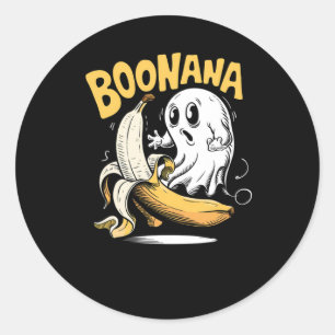 Boonana Surprise Me Boo Halloween Grappige Ghostfa Ronde Sticker