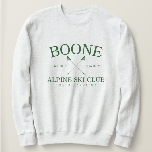 Boone Alpine Ski Club, North Carolina Trui (Design voorkant)