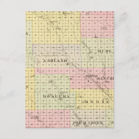 Boone County, Nebraska Briefkaart (Voorkant)