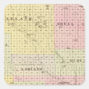 Boone County, Nebraska Vierkante Sticker