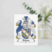 Boone Family Crest Briefkaart (Staand voorkant)
