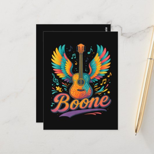 Boone Gitaar Briefkaart (Voorkant / Achterkant in situ)