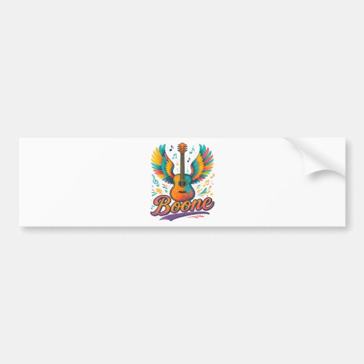 Boone Gitaar Bumpersticker (Voorkant)