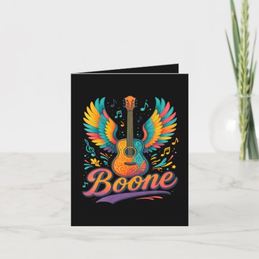 Boone Gitaar Feestdagen Kaart (Voorkant)
