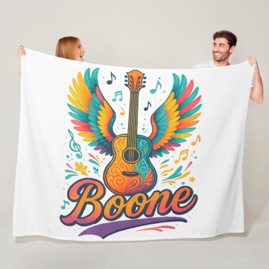 Boone Gitaar Fleece Deken (In situ)