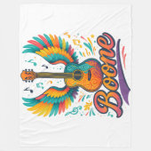 Boone Gitaar Fleece Deken (Voorkant)