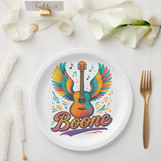 Boone Gitaar Papieren Bordje (Huwelijk)