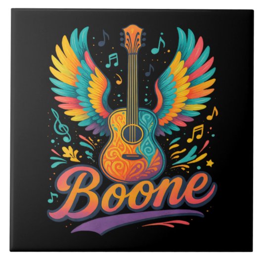 Boone Gitaar Tegeltje (Voorkant)