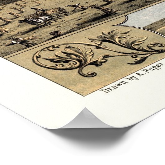 Boone (Montana), IA Panoramic Map - 1868 Poster (Hoek)