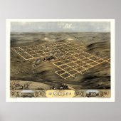 Boone (Montana), IA Panoramic Map - 1868 Poster (Voorkant)
