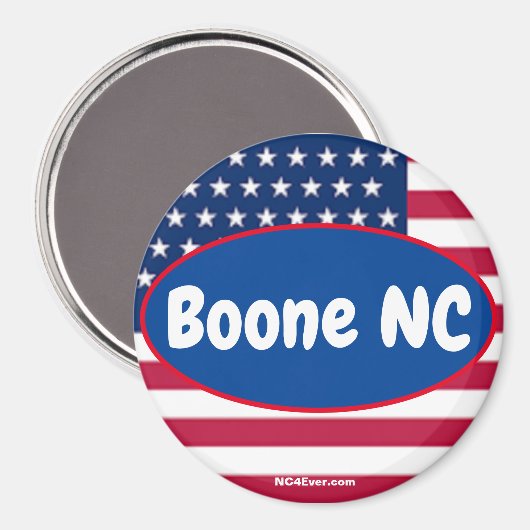 Boone NC Patriotic Places magnet (Voorkant / Achterkant)