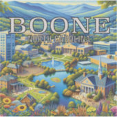 Boone North Carolina 3 inch Vinyl Sticker (Voorkant)