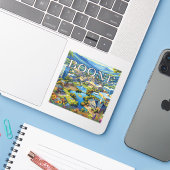 Boone North Carolina 3 inch Vinyl Sticker (Laptop met iPhone)