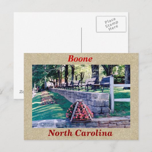 Boone North Carolina Briefkaart (Voorkant / Achterkant)